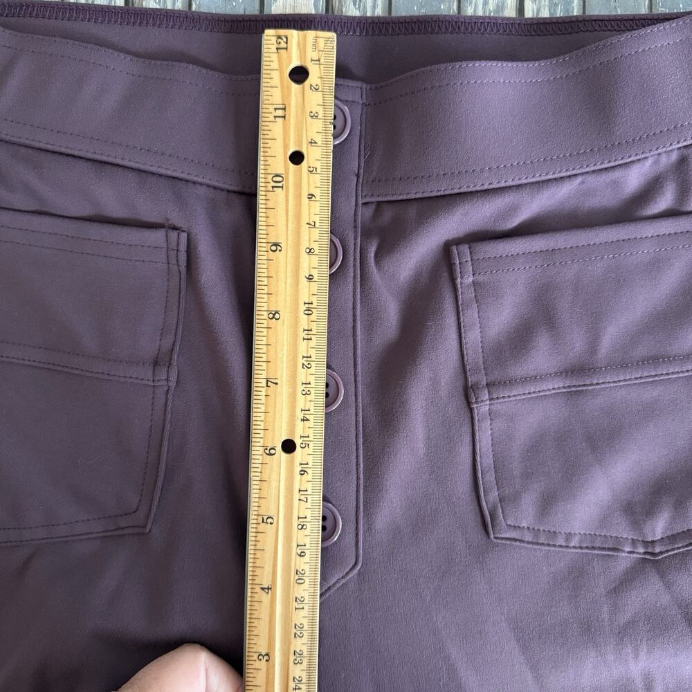 Halara DayStretch High Waisted Pockets Straight Leg Casual Pants Purple Med P - Picture 6 of 10